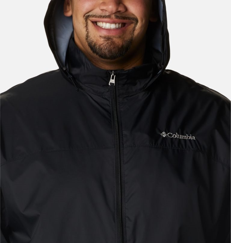 Men's Columbia Glennaker Lake Rain Jackets Black | Plus Size CA-K304A